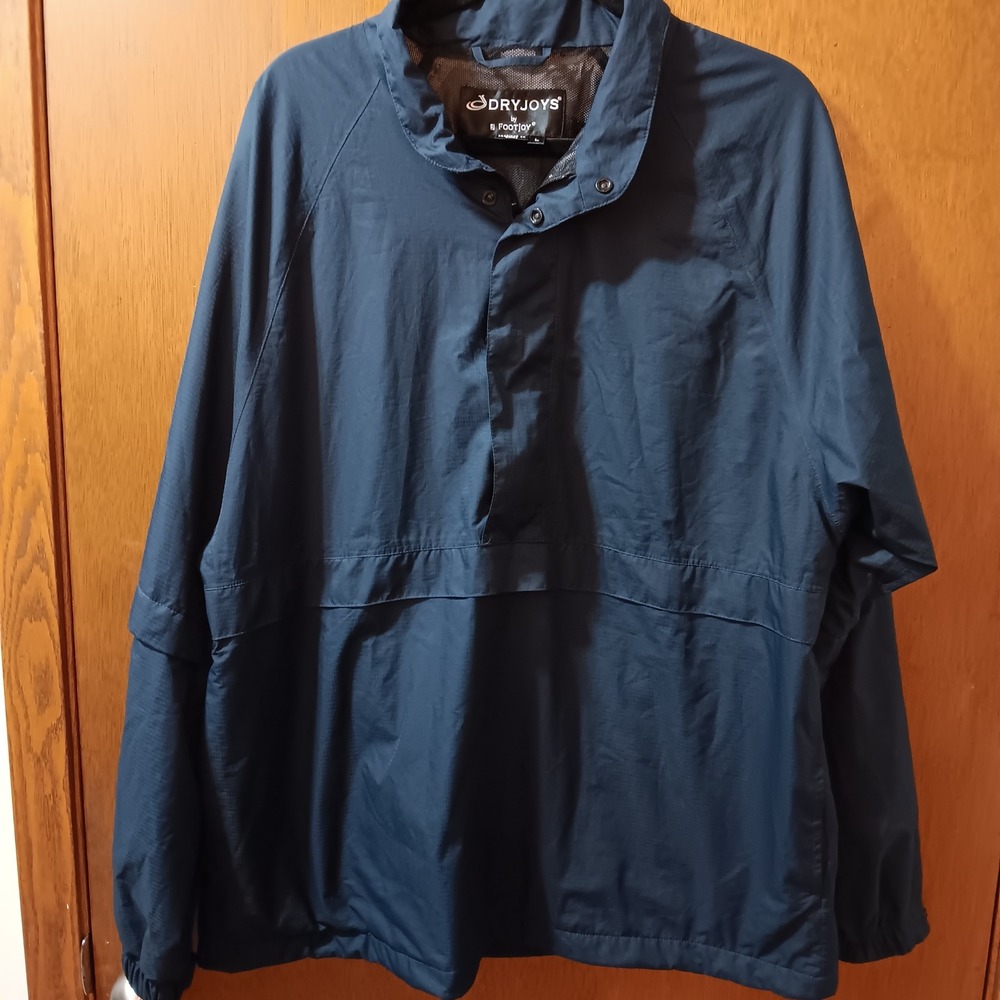 DRYJOYS FootJoy Golf Windbreaker Pullover Jacket‎ Men's L Lightweight Blue